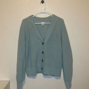 Sea Foam Green grandpa sweater